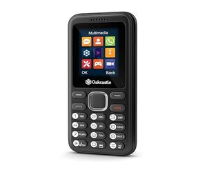 Oakcastle F100 | Unlocked Basic Mobile Phone | Dual SIM & Micro SD Card Slot | Bluetooth Enabled | 7 Day Battery Life Backup Mobile Phone | Media & Games | Sim Free Pay As You Go Phone for Seniors