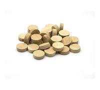 Oakcrafts - 19mm - 3/4 Oak Flat Head Cross Grain Plug - Solid Oak Unfinished - Pack of 50