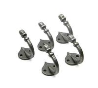 Oakcrafts Acorn Tip Spearhead Antique Iron Storage Hooks 2" / 50mm - Pack of 5