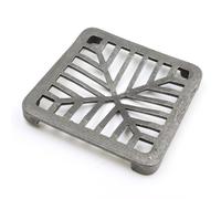 Oakcrafts Antique Cast Iron Arrow-Lined Design Sloping Drain Cover - 150mm - 45 Degree Angle