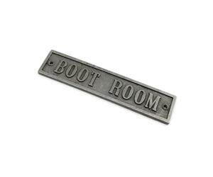 Oakcrafts - Antique Cast Iron Boot Room Sign - Vintage Style - 200mm x 45mm