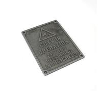 Oakcrafts - Antique Cast Iron CCTV In Operation Plaque/Sign - 160mm