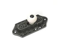 Oakcrafts - Antique Cast Iron Cupboard Door Slide Sprung Catch with Ceramic Knob