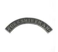 Oakcrafts - Antique Cast Iron Curved Yorkshireman Plaque - 270mm