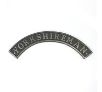 Oakcrafts - Antique Cast Iron Curved Yorkshireman Plaque - 270mm
