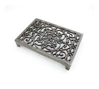 Oakcrafts - Antique Cast Iron Decorative Double Air Brick Trivet - 240mm X 162mm
