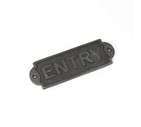 Oakcrafts - Antique Cast Iron Entry Door Plaque/Sign - 150mm