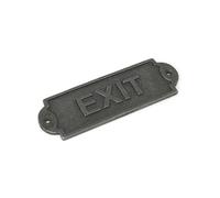Oakcrafts - Antique Cast Iron Exit Door Sign/Plaque - 150mm