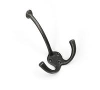 Oakcrafts - Antique Cast Iron Flat Top Triple Hook - 125mm