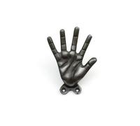 Oakcrafts Antique Cast Iron Hand Coat Hook - Novelty Hand Design Hat and Coat Hook - Approx 100mm High x 75mm Wide - Fixing Screws Supplied