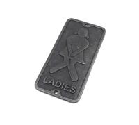 Oakcrafts - Antique Cast Iron Ladies Door Sign - 150mm x 75mm