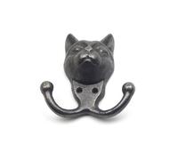 Oakcrafts - Antique Cast Iron Novelty Cat Coat Hook - 110mm X 100mm