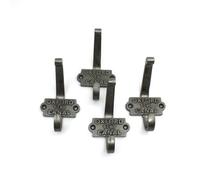 Oakcrafts - Antique Cast Iron Oxford Canal 2 Part Coat Hook - Pack Of 4
