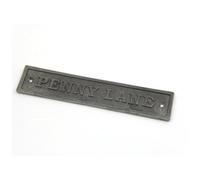 Oakcrafts Cast Iron Penny Lane Sign - 205mm x 40mm