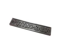 Oakcrafts - Antique Cast Iron Potting Shed Sign - 162mm X 33mm