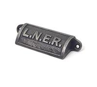 Oakcrafts - Antique Cast Iron Retro LNER Cup Drawer Handles