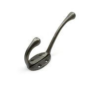 Oakcrafts - Antique Cast Iron Victorian 4 Hole Round Stem Hat & Coat Hook 110mm - Pack Of 4 Hooks