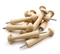 Oakcrafts - Birch Shaker Peg - Screw in Version 3.5" / 90mm (Pack of 10)