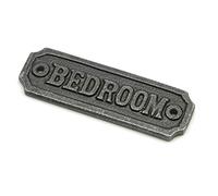 Oakcrafts Cast Iron Bedroom Door Sign - 105mm x 35mm