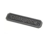 Oakcrafts - Cast Iron Cloakroom Sign - 148mm x 36mm