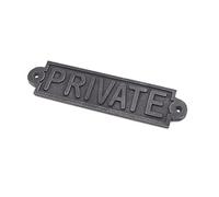 Oakcrafts Cast Iron Private Sign - 188mm x 47mm