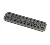 Oakcrafts Cast Iron Shower Room Door Sign - 145mm x 35mm