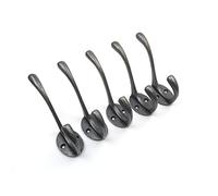 Cast Iron Victorian School House Style Hat and Coat Hook - Pack of 5