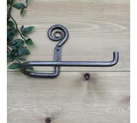 Oakcrafts Hand Forged Antique Iron Curly Tail Toilet Roll Holder