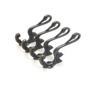 Oakcrafts Heron Design Antique Cast Iron Coat Hook - Pack of 4 Hooks with Fixing Screws