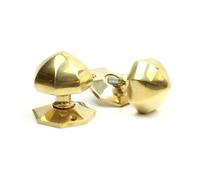 Oakcrafts - Octagonal Door Knob Set Solid Brass 65mm