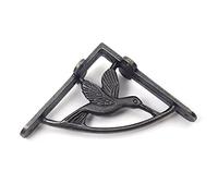 Oakcrafts - Pair of Antique Cast Iron Ornate Bird Design Shelf Brackets (125mm x 125mm)