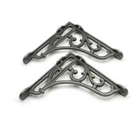 Oakcrafts - Pair Of Antique Cast Iron Victorian Style Heritage Shelf Brackets - 150mm X 150mm