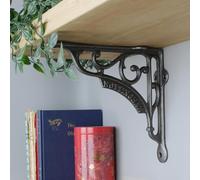 Oakcrafts - Pair of Antique Cast Iron Victorian Style Nottingham Shelf Brackets