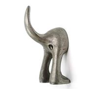 Oakcrafts Pair of Heavy Duty Solid Cast Iron Dog Tail Coat Hooks