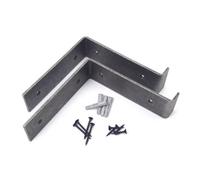 Oakcrafts - Pair Of Lipped Scaffold Board Shelf Brackets Cast Iron - 150mm X 150mm