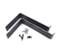 Oakcrafts - Pair Of Lipped Scaffold Board Shelf Brackets Cast Iron - 150mm X 230mm