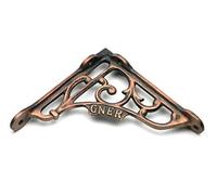 Oakcrafts - Pair of Shelf Brackets Antique Cast Iron GNER with a Copper Finish - 130mm x 130mm / 5.0" x 5.0"