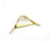 Oakcrafts - Pair Of Solid Brass Gallows Style Shelf Brackets - 125mm X 125mm