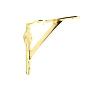 Oakcrafts - Pair Of Solid Brass Gallows Style Shelf Brackets - 150mm X 150mm