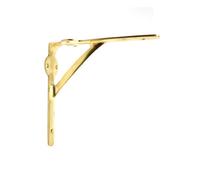 Oakcrafts - Pair Of Solid Brass Gallows Style Shelf Brackets - 200mm X 200mm