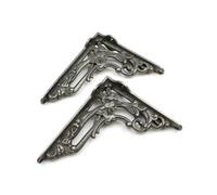 Oakcrafts - Pair Of Victorian Scroll Leaf Shelf Brackets - 130mm X 155mm