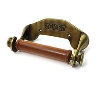 Oakcrafts - Victorian Style Toilet Roll Holder Antique Cast Iron (Brass Effect)