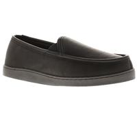Oakdale Stuart Mens Moccasin & Full Slippers Black, 11