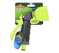 Oakdene Multi Function 10 Dial Ergonomic Rubber Soft Grip Garden Hose Gun | Locking Trigger & Universal Connector | Spray Modes: Jet, Mist, Full, Flat, Angle, Shower. Fan, Cone, Centre and Soaker