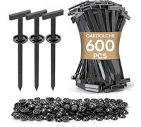 OAKDOLCHE 600Pcs Nylon Universal Cable Tie Buckle for Car, Heavy Duty Self-Locking Zip Ties Fasteners for Car Repair & Home Use, Snap-Fit Bumper Retainer Fender Liner Door Panel Fastener