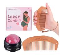 OAKDOLCHE Birth Comb & Massage Roller Ball Kit for Women Labor and Delivery Essentials, Wooden Labor Comb Pregnancy Must Haves, Designed for Expectant Moms