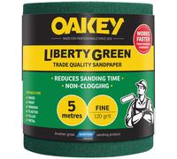 Oakey 66261116688 Liberty Green Sanding Roll 115Mm X 5M Medium 80G