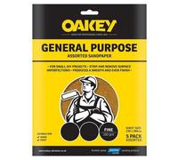 Oakey 66261135687 Glasspaper Sanding Sheets 230 X 280mm Fine 100G 5 Oak58287