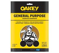 Oakey 66261135688 Glasspaper Sanding Sheets 230 X 280mm Medium 70G 5 Oak58289