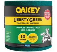 Oakey Liberty DIY Decorating Green Sandpaper Roll 10m - Coarse - 60 grit
